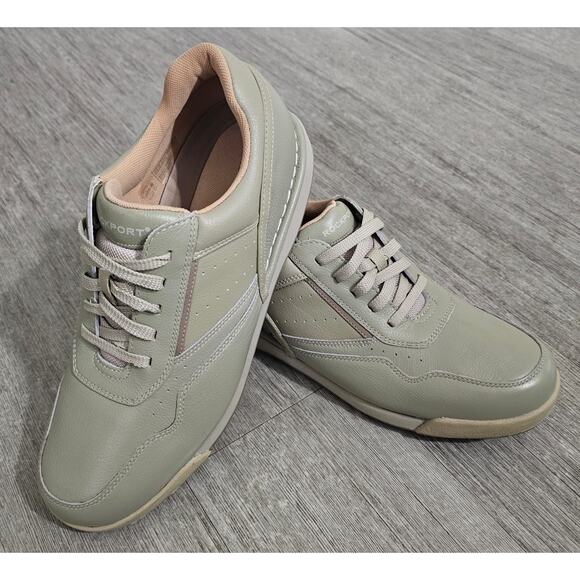 Rockport Prowalker Beige Leather Walking Comfort Shoes K71110- Mens Sz US 10